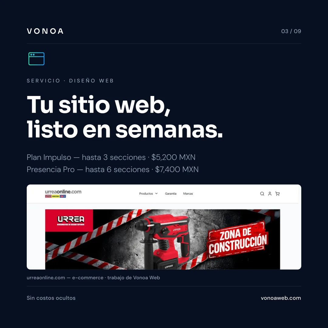 Vonoa Web — August 2026 Feed — 03 · Web design