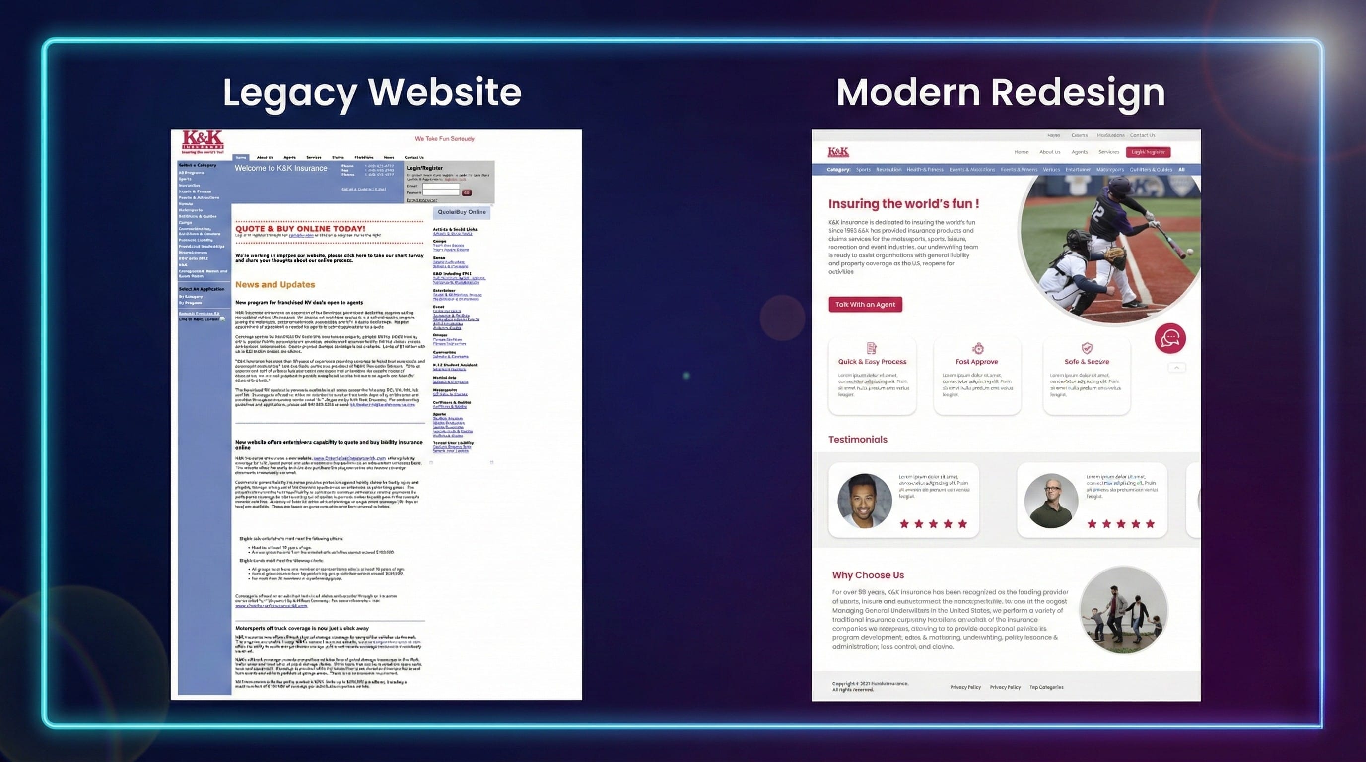 Insurance Transformation – Legacy to Modern UX Redesign
