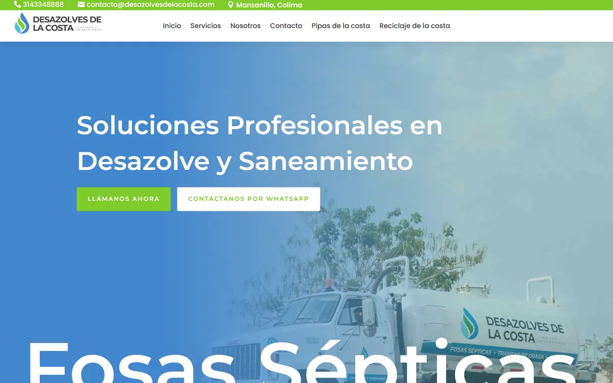 Desazolves de la Costa website