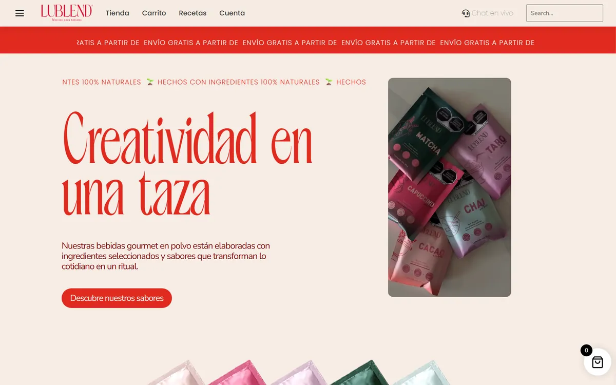 LuBlend – Gourmet Drink Mixes E-commerce