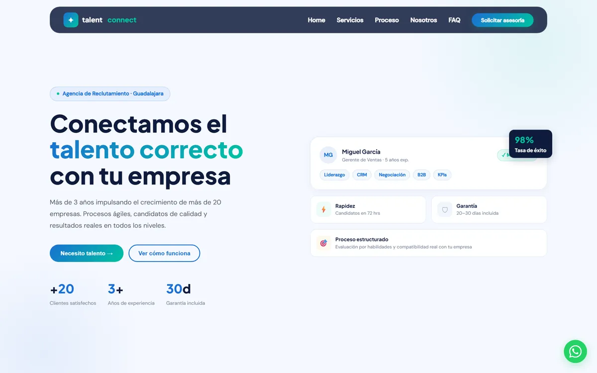 Talent Connect website