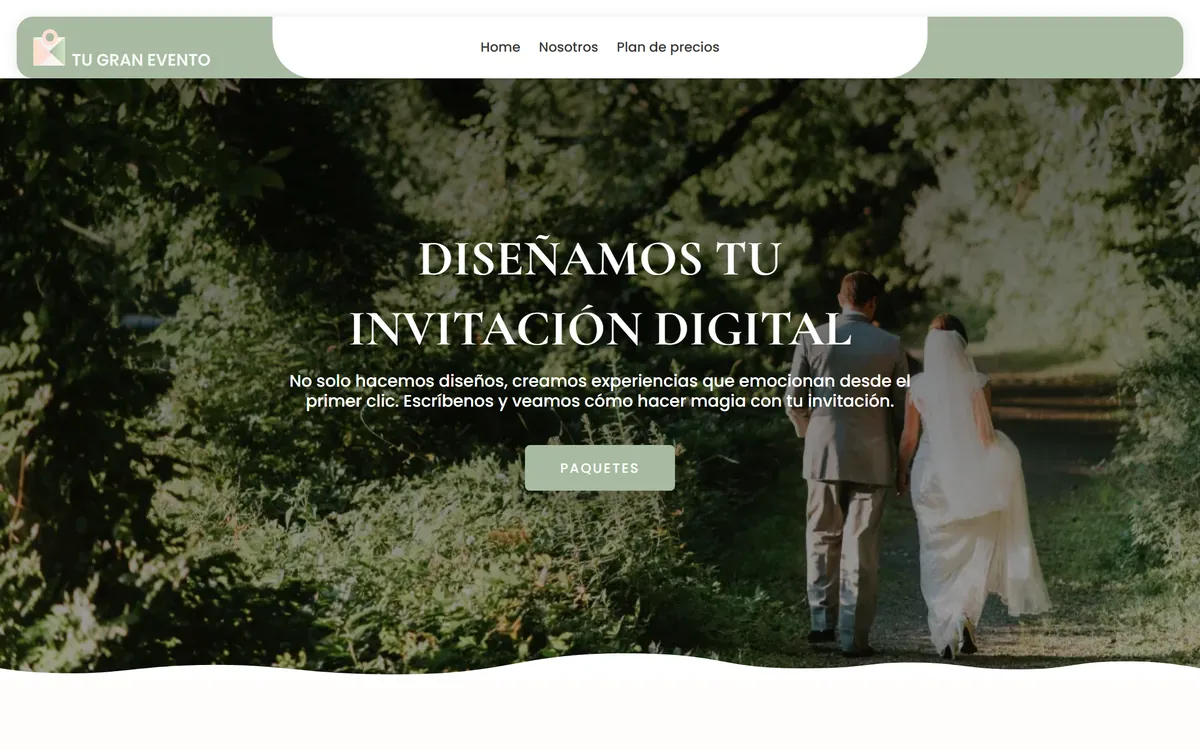 Tu Gran Evento website